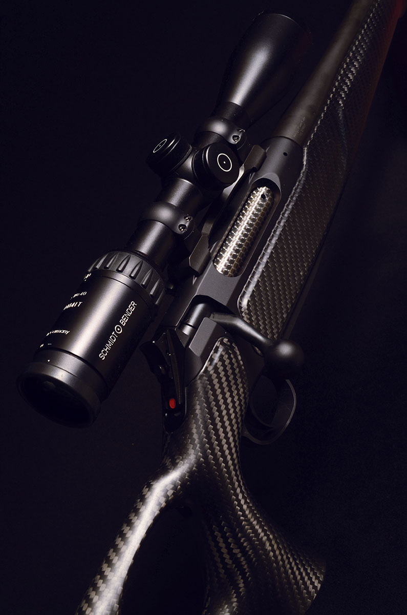 The Sauer 404, sporting its sinister-reptilian thumbhole carbon-fiber stock, was introduced in 2015. A decade later, it is being phased out in favor of the new 505. The family resemblance is obvious.
